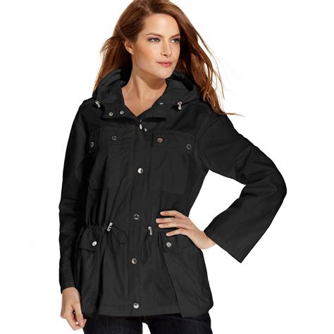 michael kors anorak rain jacket|Michael Kors raincoat women.